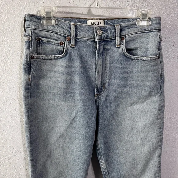 Agolde Merrel Light Blue Denim Jeans size 27 - Picture 2 of 8